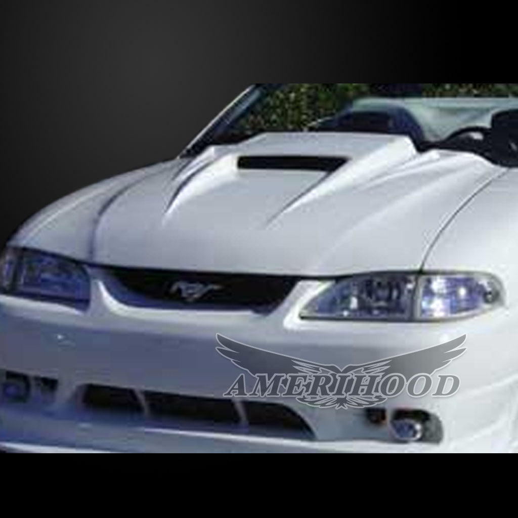 Ford Mustang 1994-1998 Type-5 Style Functional Heat Extraction Ram Air Hood